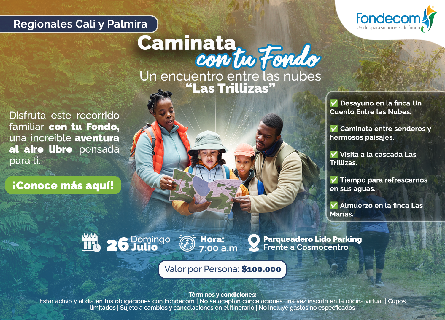 Banner cascada las trillizas