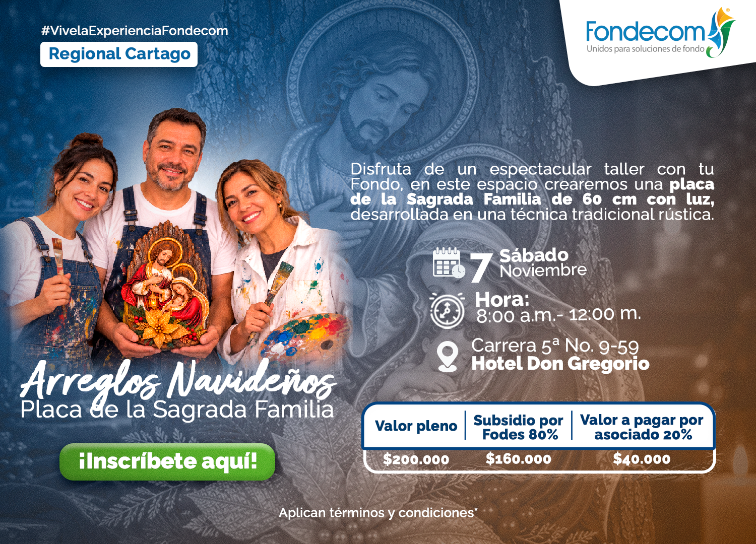 Banner p Taller de arreglos navideños Cartago Oct 2026